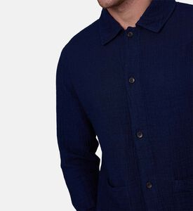 قميص ميليان إنديغو طويل الأكمام