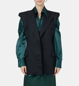 Gabardine Sleeveless Tailored Vest Gabardine Sleeveless Tailored Vest