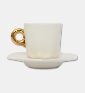 Essenza Porcelain Espresso Cup Saucer Set, Off-white, 9-cl, Packshot View