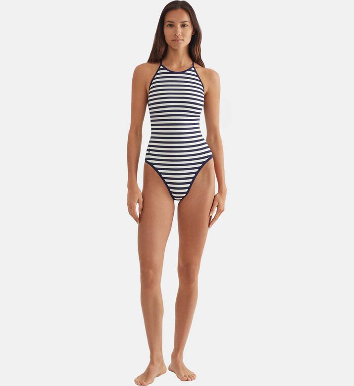 Retro High Neck One-peice Swimsuit