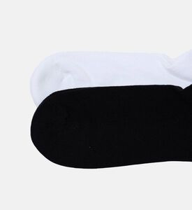 جوارب بتطريز شعار مخططة