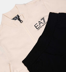 طقم بدلة رياضية قطن بشعار قطعتين