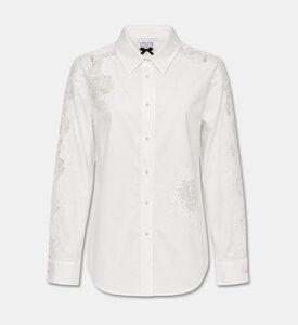 Edward Achour Paris Cotton Lace Appliqu&eacute; Blouse, Packshot View