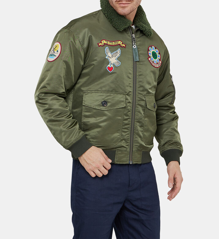 Detachable Collar Bomber Jacket