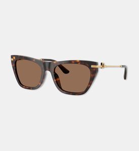 Dolce & Gabbana Square-shaped Gold Metal Acetate Sunglasses, Terracotta, Packshot View