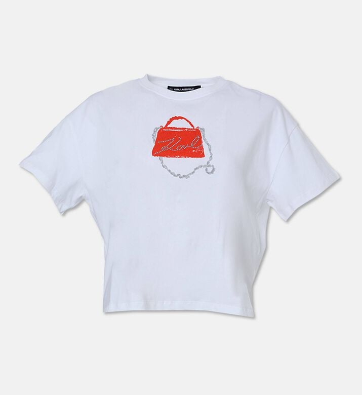 Karl Lagerfeld Handbag Print Drop Shoulders T-shirt, Packshot View