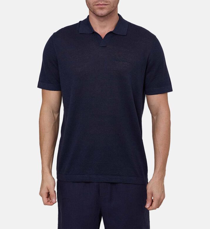 Emmanuel Short-sleeve Knit Polo Shirt