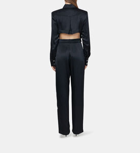 جمبسوت قميص بقصّة نصف مفتوحة من الخلف