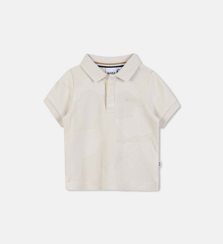 Cotton Side Slit Polo Shirt