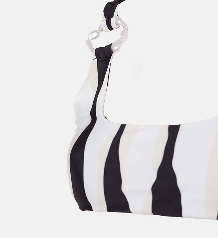 Palmacea Stripe-print Pearl Ring Top, Packshot View