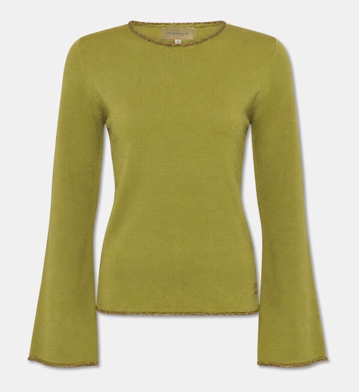 Momoni Trim Detail Wool Knit Top, Packshot View