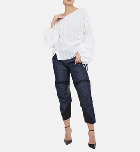 بلوزة قطنية مزينة بأزرار