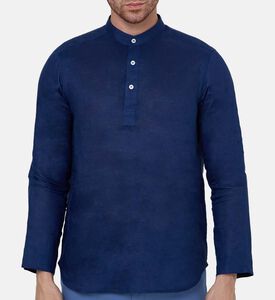 تيشيرت قطن بفتحة أزرار بقصة عادية