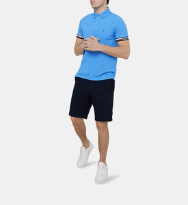 تيشيرت بولو بقصة ضيقة بعلم ونقشة أحرف العلامة