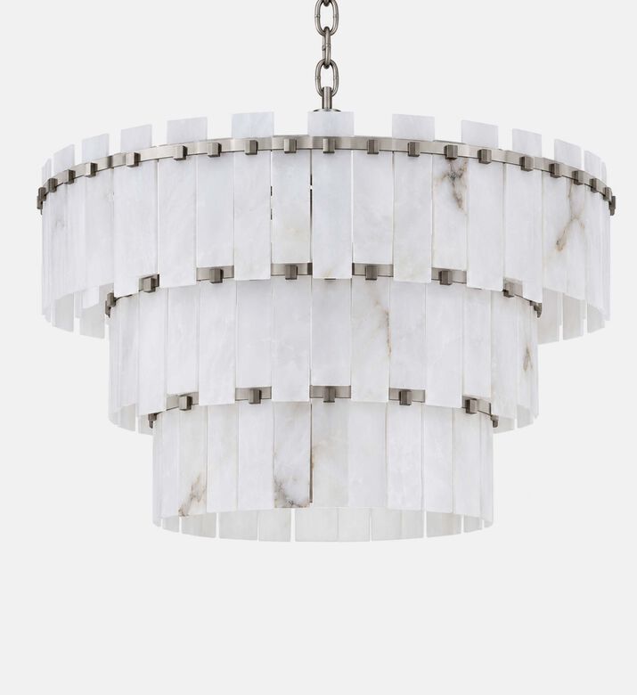 Home Deco and More Alabaster 3-tier Chandelier, Packshot View