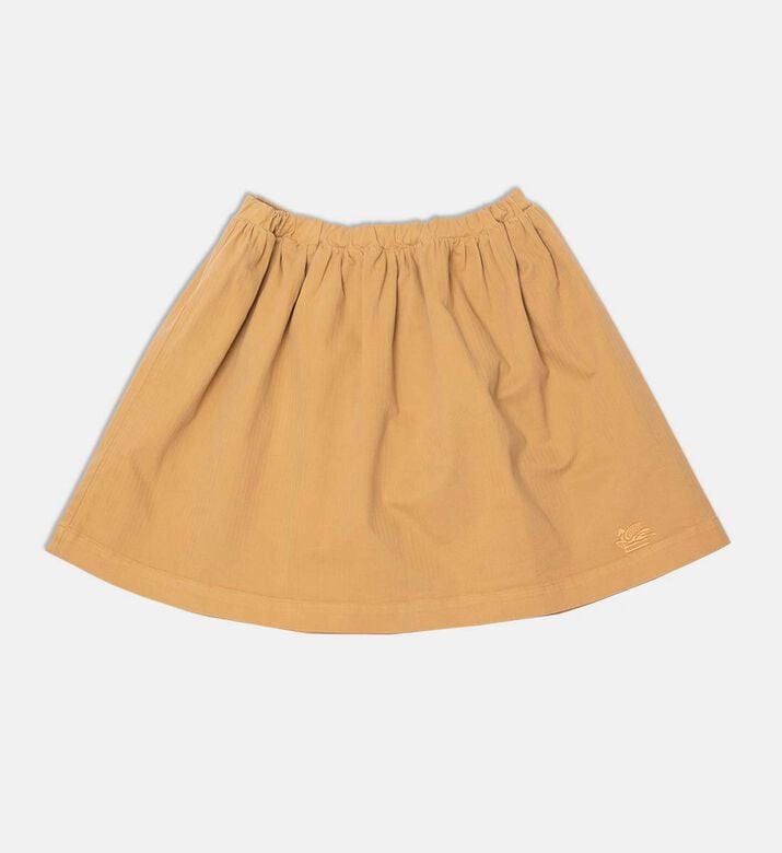 Cotton Hem Logo-detail A-line Skirt