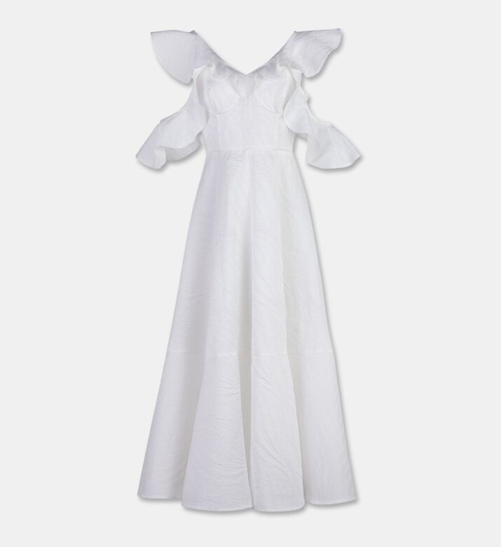 Poca and Poca Satin V-neck Midi Dress, Packshot View