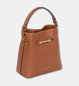 Strathberry Corda Smooth Leather Mini Bucket Bag, Brown, Packshot View