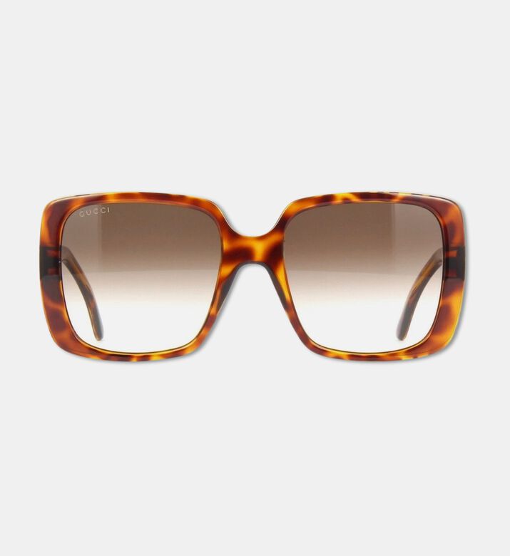 Gucci Sunglass Square, Brown, Packshot View