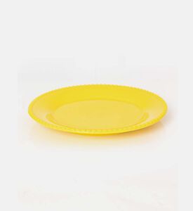Easy Life Porcelain Painted Design Dinner Plate, Yellow, Packshot View