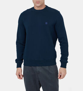 سويت شيرت قطن وصوف برقعة لوغو