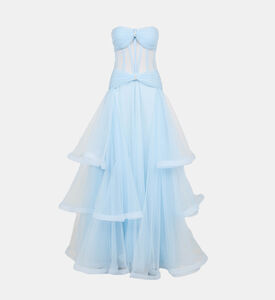 Tulle Corset Strapless Layered Dress