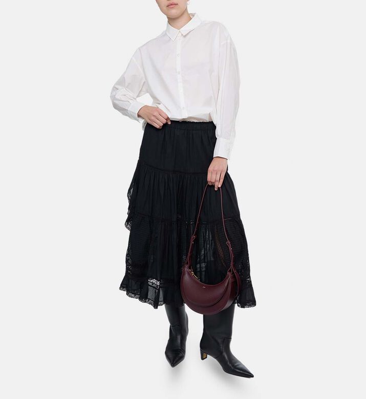 Sea NY Nara Crocheted Vest Long-sleeve Shirt, Model View Sea NY Nara Crocheted Vest Long-sleeve Shirt, Model View