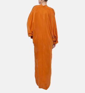 Niluu Front Slit Wide Sleeve Dress, Model View