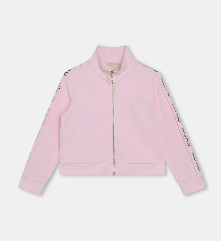 Metallic Band Jogging Cardigan