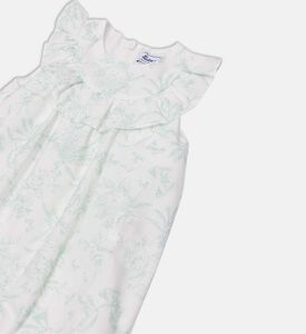 رومبر بدون أكمام بخصر إمبراطوري بطبعة