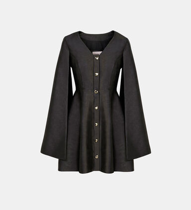 Fitted-waist Flared Blouse