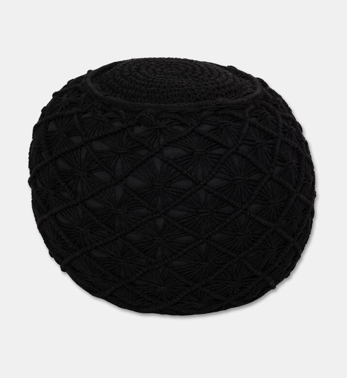 Home Deco and More Lara Natural Cotton Pouf, Packshot View