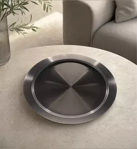 Salt and Pepper Penn Round Bar Tray, Dark-grey, 39.5-cm, Model View