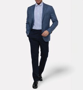 Corneliani Tailored Stretch Trousers, Dark-blue, 54, Model View