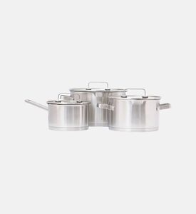Home Deco and More Tempered Glass Lids 6-piece Cookware Set, Packshot View