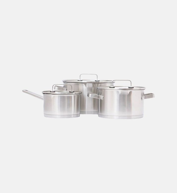 Home Deco and More Tempered Glass Lids 6-piece Cookware Set, Packshot View