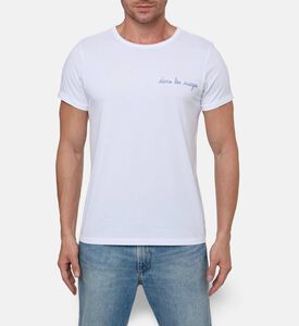 Maison Labiche Poitou Dans Les Nuages Embroidered T-shirt, Model View