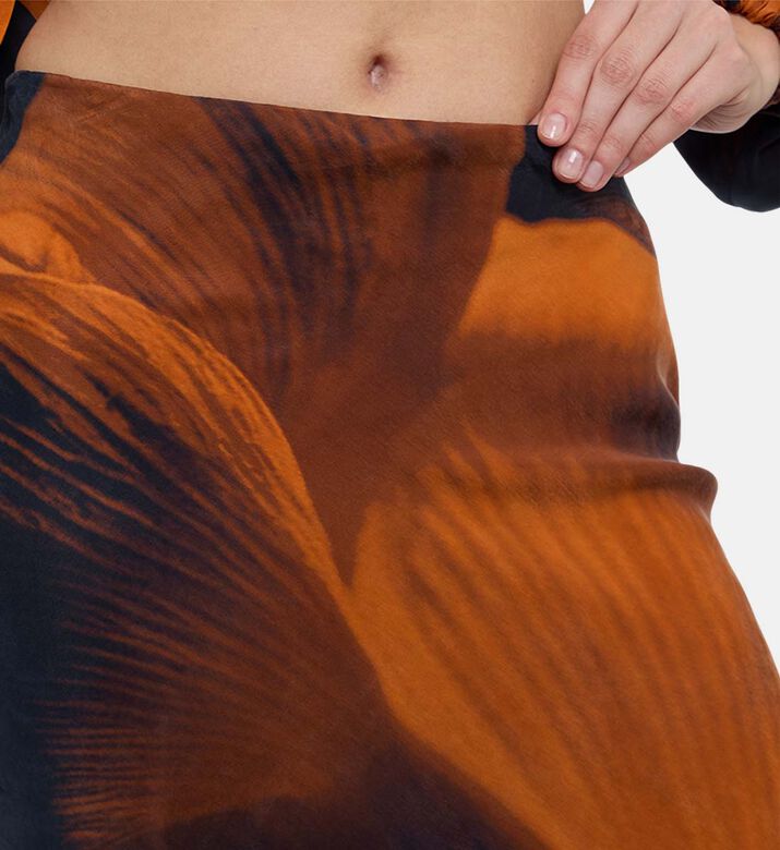 Niluu Floral-print Ruffle Hem Maxi Skirt, Model View