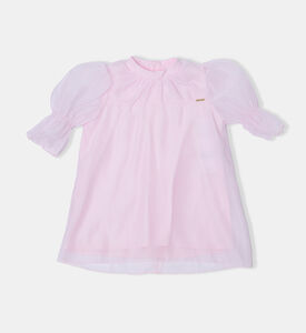 بلوزة بأكمام قصيرة منتفخة