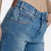 Wide-leg 5-pockets Denim Pants