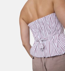 Dawei Stripe-print Sleeveless Regular-fit Top, Model View