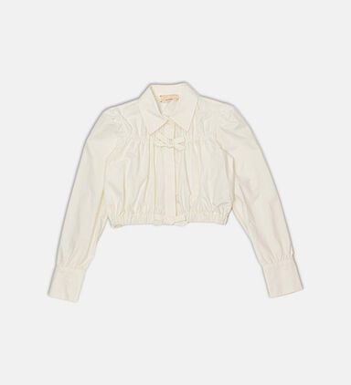 Poplin Bow-detail Blouse