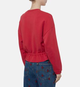 Ba and Sh Ruffle Hem Long-sleeve Sweatshirt, Model View