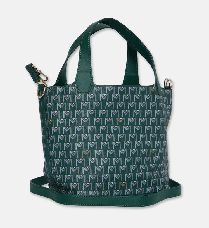 Maya.M Soft Monogram Mini Bucket Tote Bag, Khaki, Packshot View