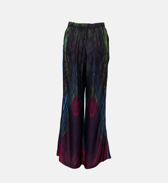 Idi Crepe Abstract-print Flared Pants
