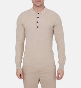 Knit Long-sleeve Polo Shirt