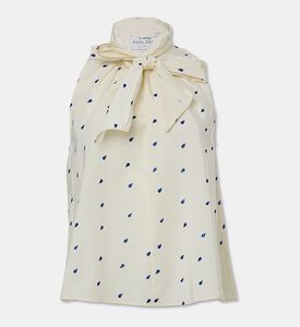 Forte-Forte Polka-dot Ruffle Detail Top, Packshot View