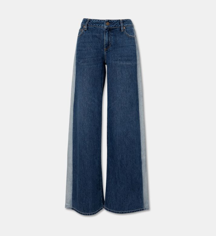 Alice and Olivia Button Closure Wide-leg Denim Pants, Packshot View
