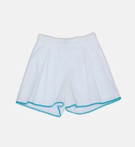 Scalloped Hem Wide-leg Shorts