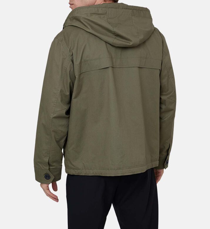 Drawstring Hem Front Flap Pockets Jacket